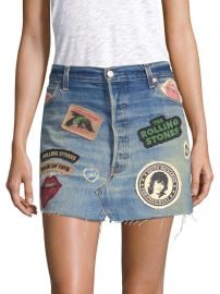 Rolling Stones Denim Mini Skirt at Saks Fifth Avenue